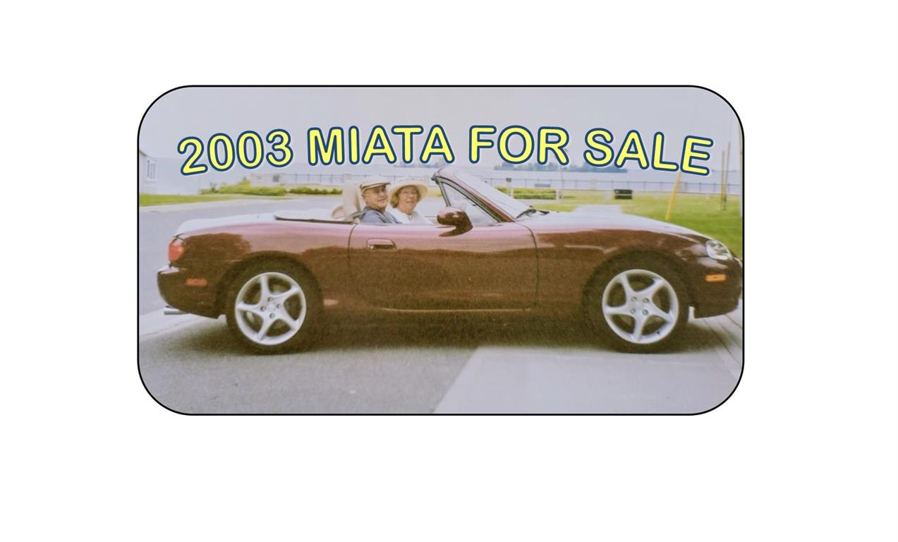 2003 GARNET METALLIC RED MAZDA MIATA FOR SALE